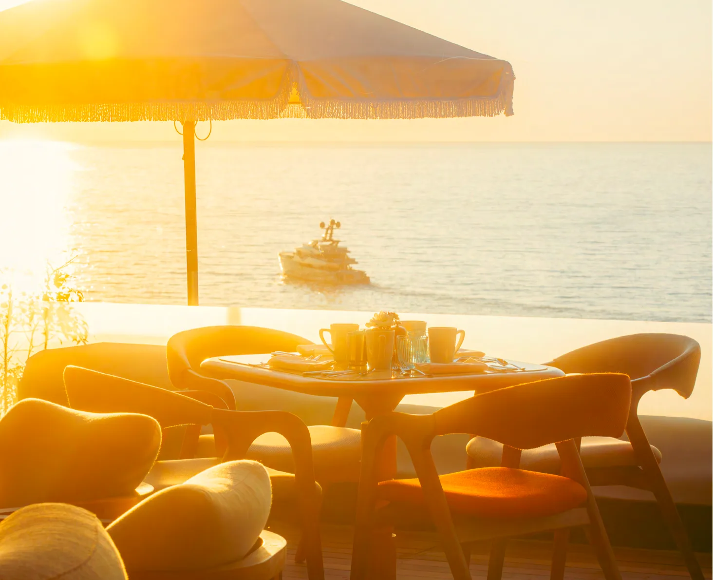 The terrace