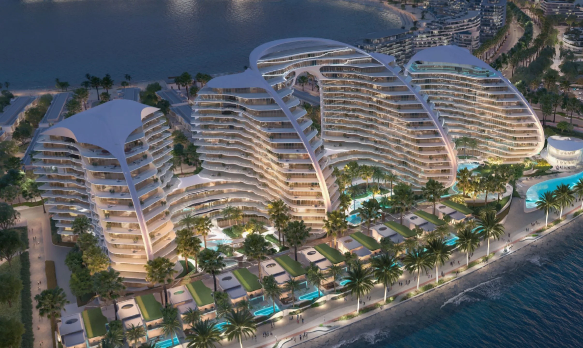 Aerial view of the development — Oystra