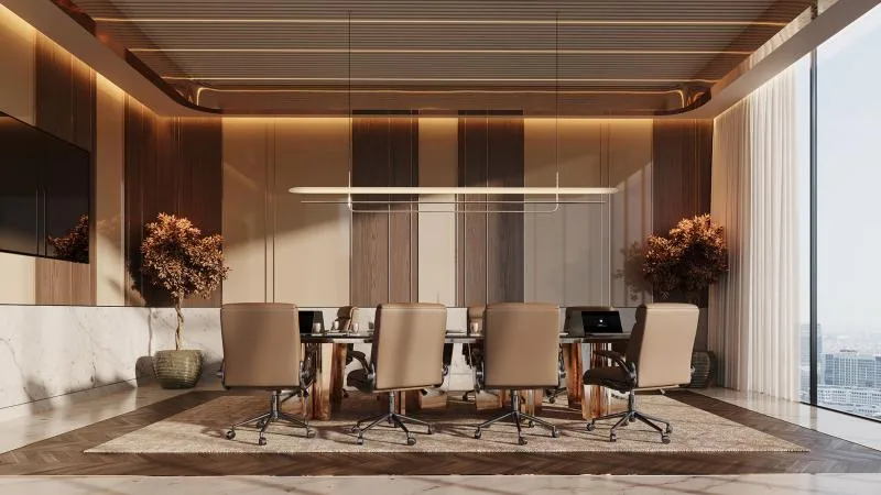 Boardroom with city views