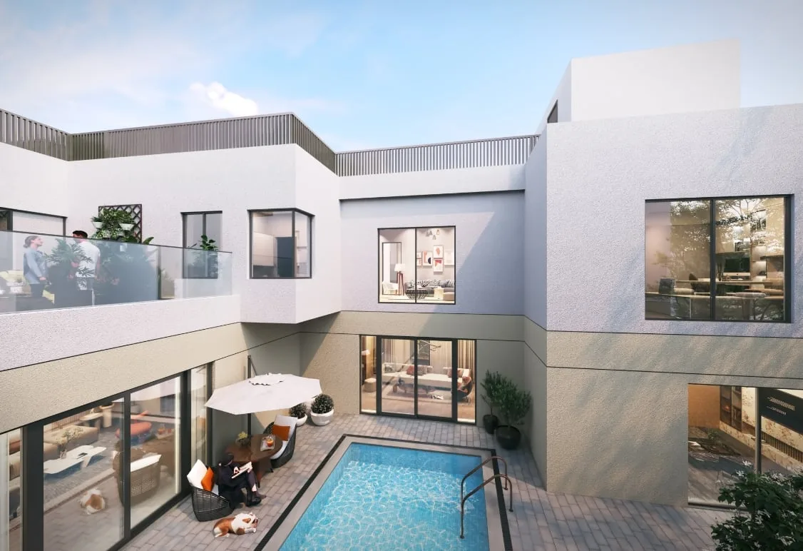 Private backyard pool