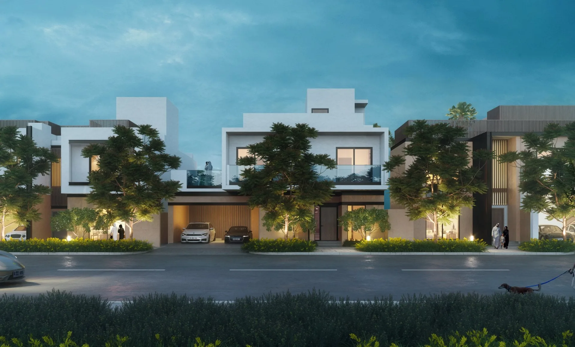 Streetscape through the development