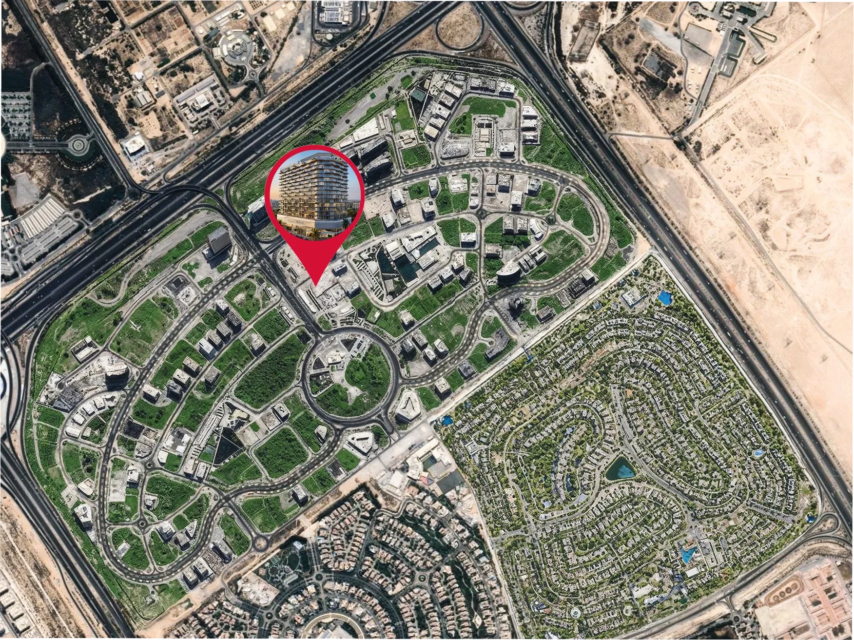 Aerial view of the development — Tréppan Vision